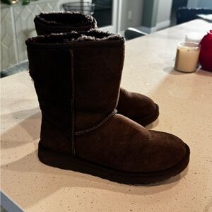 UGG Dark Brown Ankle Boots(See description)